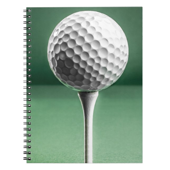 Cuaderno Pelota de golf en Tee (Frente)