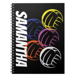 Cuaderno Pelotas de Voleibol de Neón