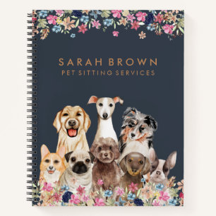 Cuaderno Peluquero de perro lindo marrón naval pequeño más