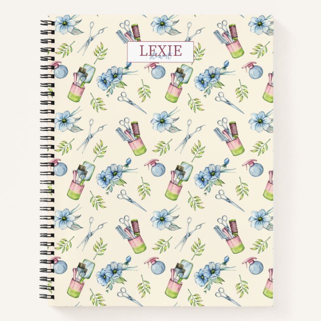 Cuaderno Peluquero, peluquera Salón de belleza personalizad (Anverso)