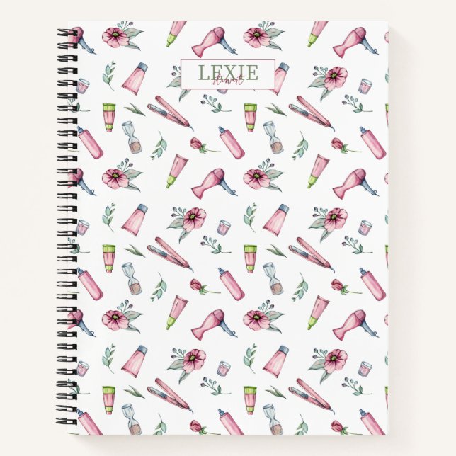 Cuaderno Peluquero, peluquera Salón de belleza personalizad (Anverso)