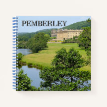 Pemberley en el bloc de notas espiral de Derbyshir