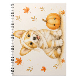 Cuaderno Pembroke Welsh Corgi Momia Halloween