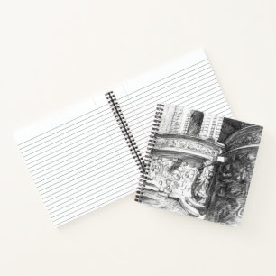 Cuaderno Pencilarla del castillo Monocromo Blanco y negro
