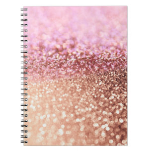 Cuaderno Pendiente rosada chispeante del purpurina de Ombre