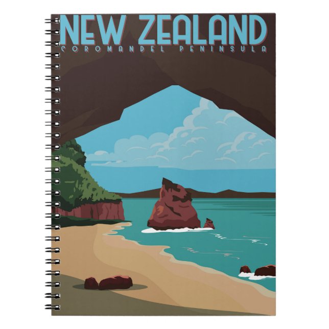 Cuaderno Península Coromandel de Nueva Zelanda (Frente)