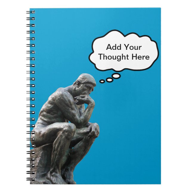 Cuaderno Pensador de Rodin - Añadir el pensamiento de su Pe (Frente)