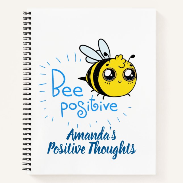 Cuaderno Pensamiento positivo de abeja positiva (Anverso)
