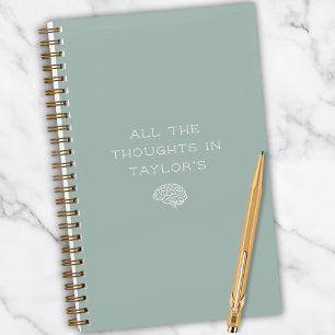 Cuaderno Pensamientos de Brain Dump Nombre Personalizado Mi