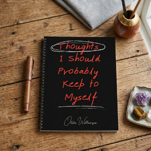 Cuaderno Pensamientos de citas divertidas y personalizadas