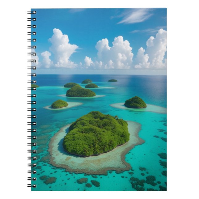 Cuaderno "Pensamientos de la isla: Archipiélago Tropical (Frente)