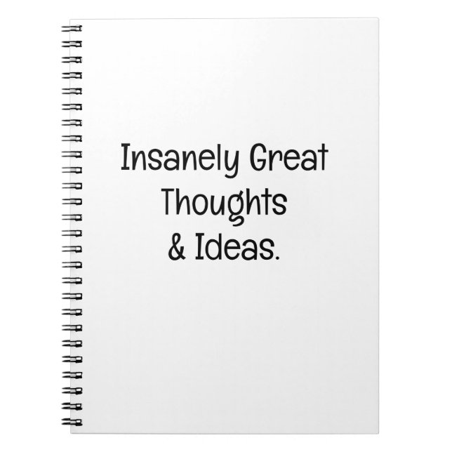Cuaderno Pensamientos e Ideas increíblemente geniales (Frente)