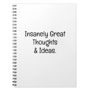 Cuaderno Pensamientos increíblemente geniales Compañero de