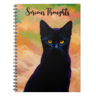 Cuaderno Pensamientos serios para el gato Arte para el Diar