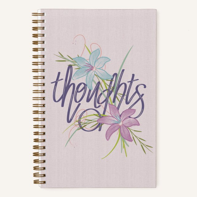 Cuaderno Pensamientos y flores (Anverso)