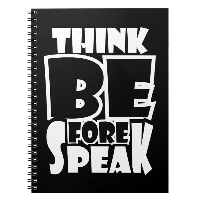 Cuaderno Pensar antes de hablar (Frente)