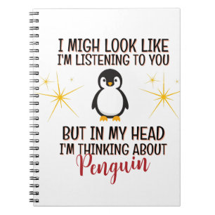 Cuaderno Pensar en los pingüinos - Gracioso personalizado