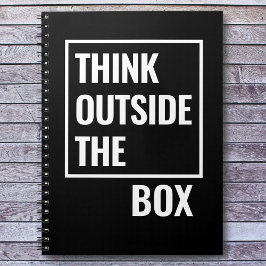 Cuaderno Pensar fuera de la caja de la cita motivacional