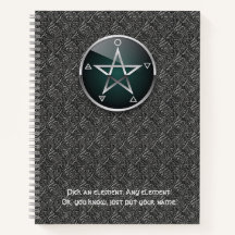 Cuaderno Pentáculo Elemental 8.5 x 11 personalizab
