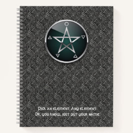Cuaderno Pentáculo Elemental 8.5 x 11 personalizab