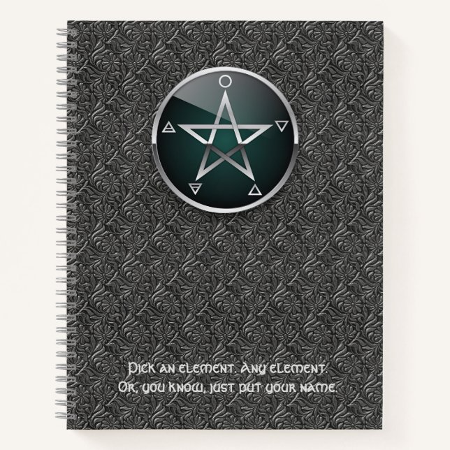 Cuaderno Pentáculo Elemental 8.5 x 11 personalizab (Anverso)