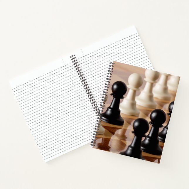Cuaderno Peones en tablero de ajedrez (Interior)