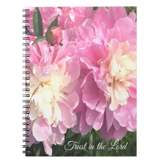 Cuaderno Peonies rosados (Frente)