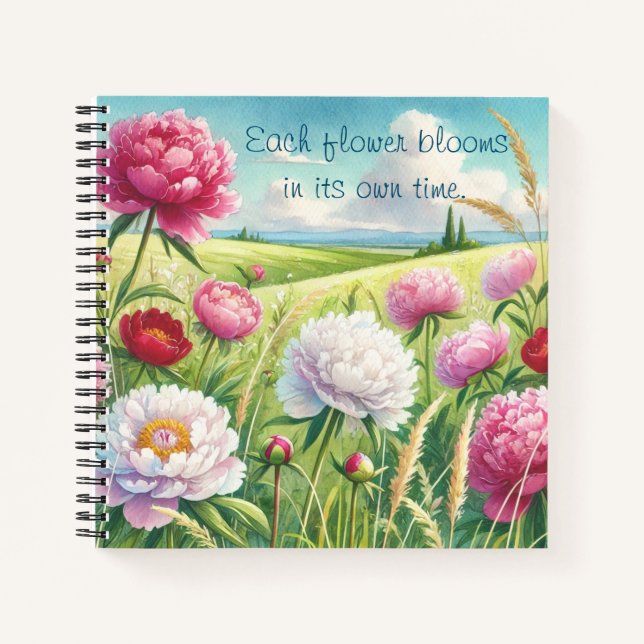 Cuaderno Peonies y presupuesto (Anverso)