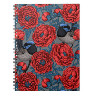 Cuaderno Peonies y wrens
