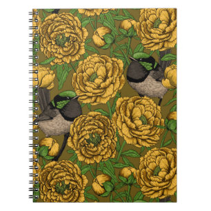 Cuaderno Peonies y wrens