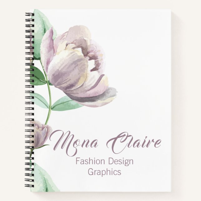 Cuaderno Peony Floral "Fashion Design Graphics" de negocios (Anverso)