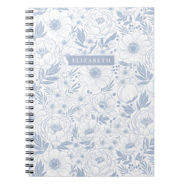 Cuaderno Peony Y Anemone Floral Ilustrada (Frente)