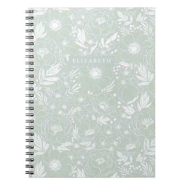 Cuaderno Peony Y Anemone Ilustrados Florales (Frente)