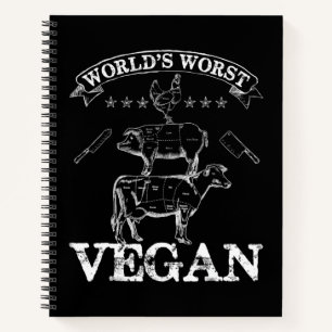 Cuaderno Peor carne vegetariana vaca de cerdo con barbacoa