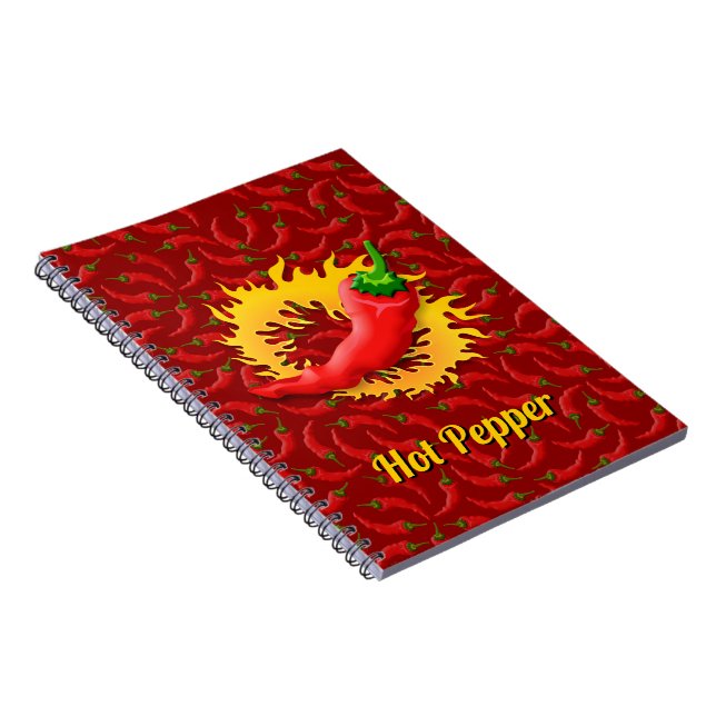 Cuaderno Pepper con bloc de notas de llama (Lado Derecho)