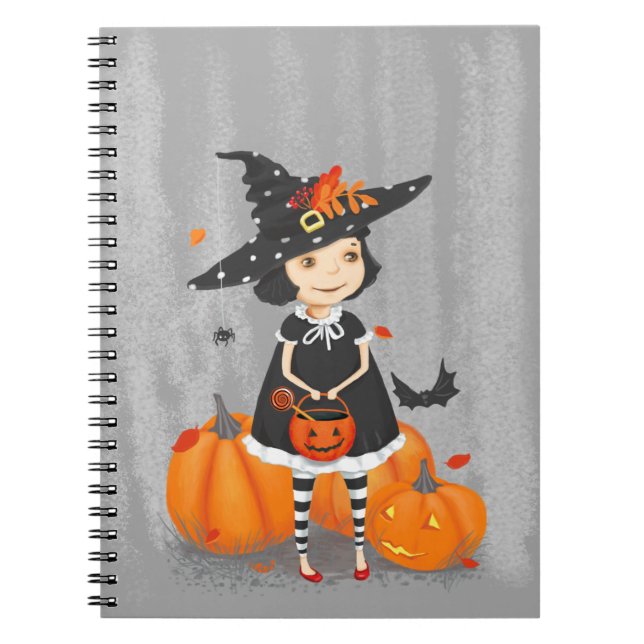 Cuaderno Pequeña Bruja de Halloween (Frente)