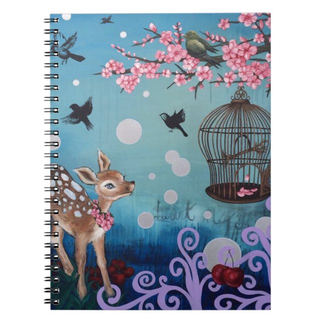 Cuaderno Pequeña gama con las flores de cerezo (Frente)