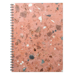 Cuaderno Pequeña grava de color rojo y negro roca pebbelsa