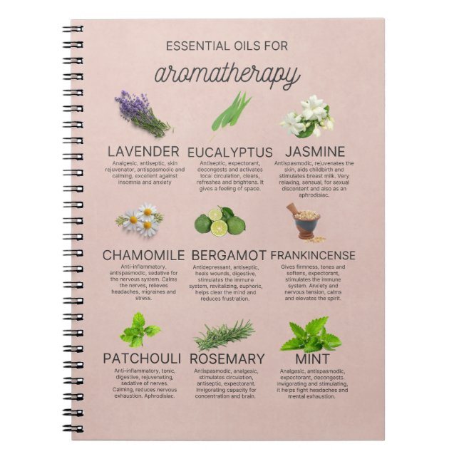 Cuaderno Pequeña guía de aceites esenciales (Frente)