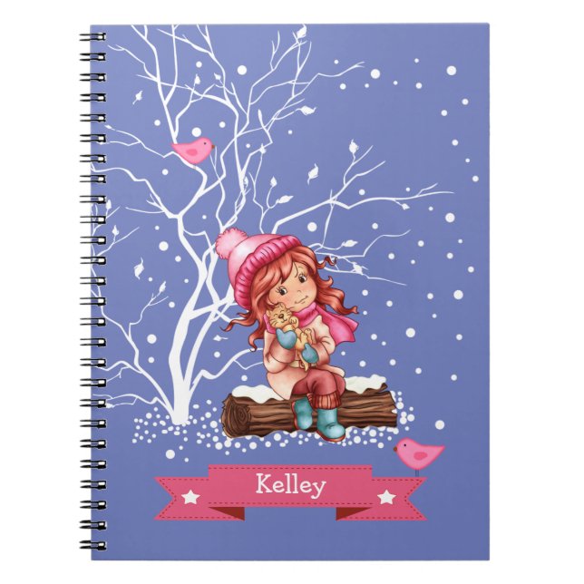 Cuaderno Pequeña niña y gitano, regalo de Navidades de nomb (Frente)