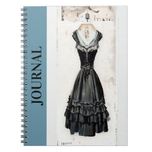 Cuaderno Pequeña revista de vestimenta negra de moda LBD Ar