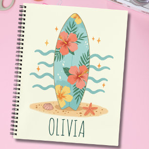Cuaderno Pequeña surfista tropical – Sueños de hibisco