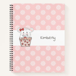 Cuaderno Pequeña y pequeña hámster rosa