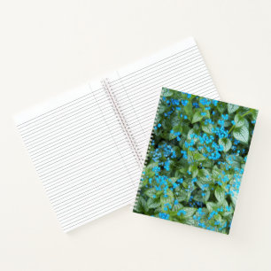 Cuaderno Pequeñas flores azules de Brunnera floral