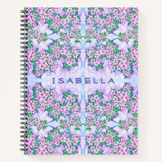 Cuaderno Pequeñas flores de bonito portátil espiral persona