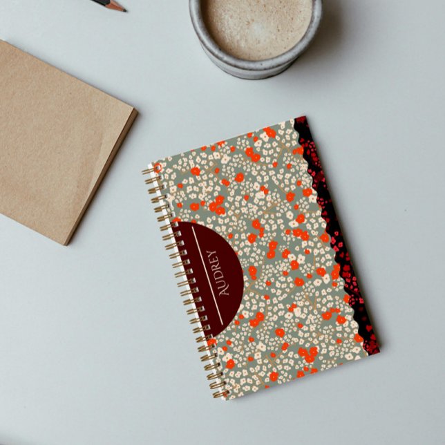 CUADERNO PEQUEÑAS FLORES ROJOS Y VERDES (Subido por el creador)