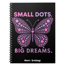Cuaderno Pequeñas Manchas Grandes Sueños Arte de Mariposa I