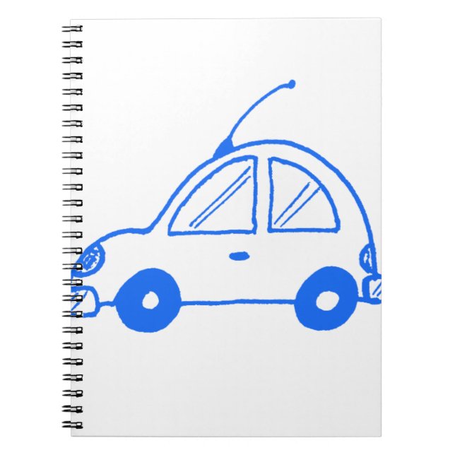 Cuaderno Pequeño auto azul (Frente)