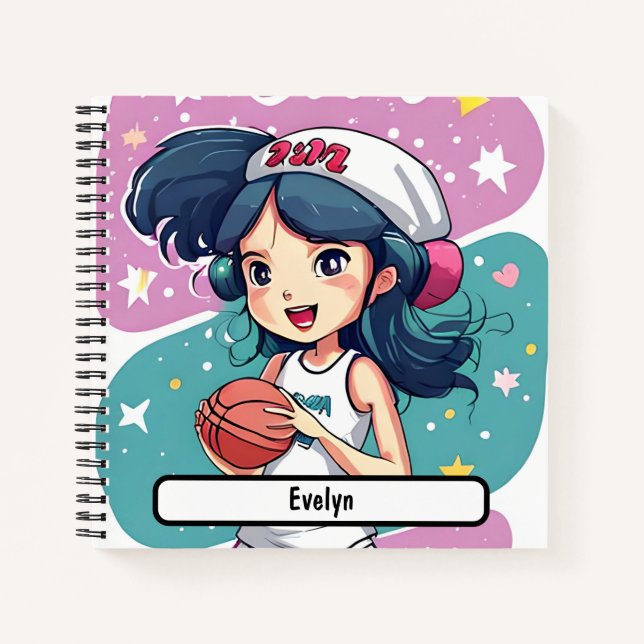 Cuaderno Pequeño Baller De Babe Con Nombre De Personalizado (Anverso)