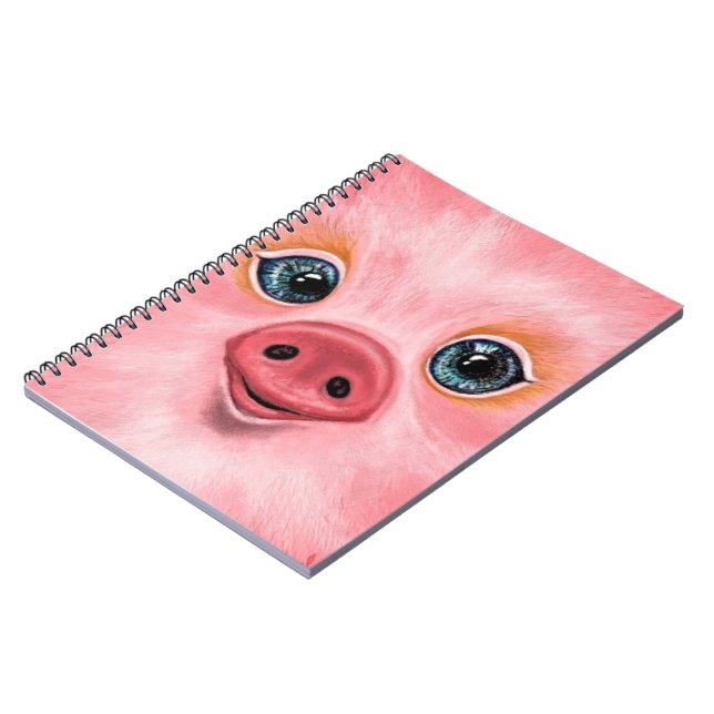 Cuaderno Pequeño bebé cerdo - sonrisa (Lado Izquierdo)